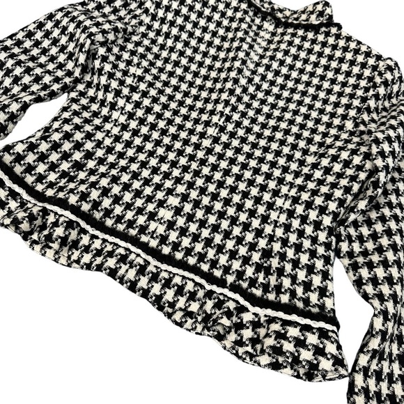 Talbots Houndstooth Black and White Check Blazer, size 10P - Picture 7 of 7